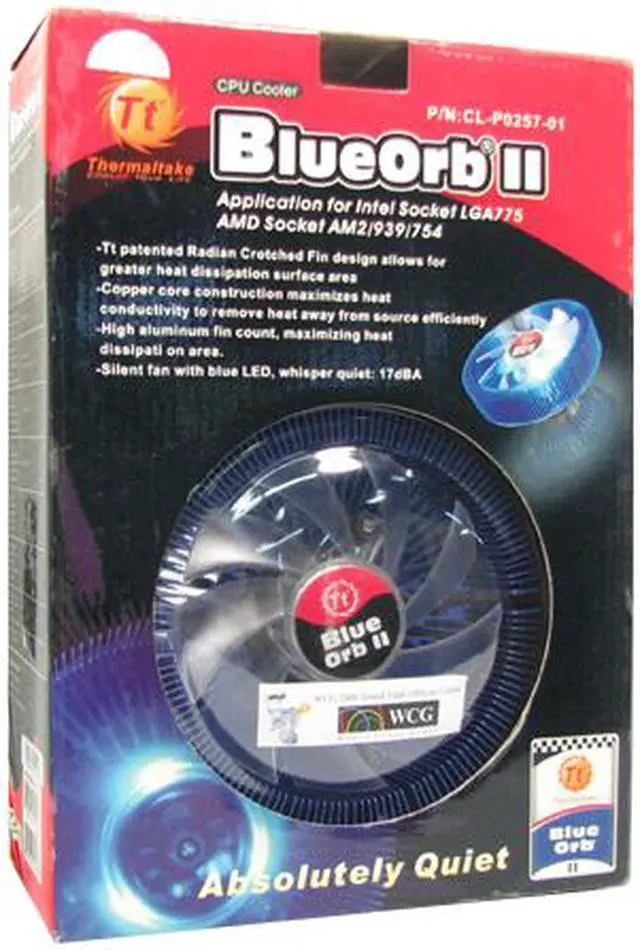 Alt view image 6 of 6 - Thermaltake CL-P0257 Blue orb II CPU Cooler for LGA775 & K8