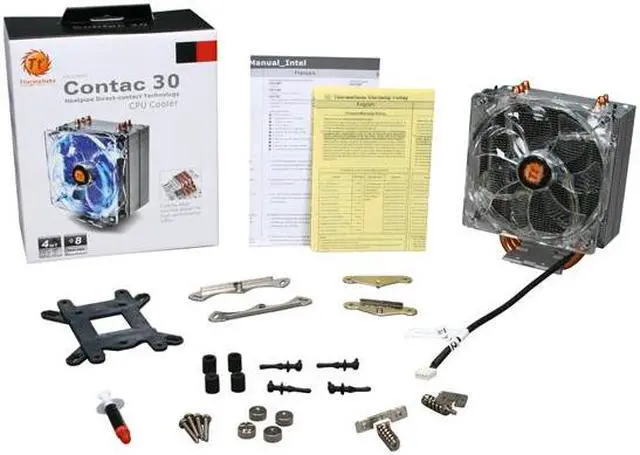 Alt view image 6 of 6 - Thermaltake CLP0579 120mm Contac 30 Intel LGA-2011 Ready 160W TDP Heatpipe Direct-contact Technology CPU Cooler