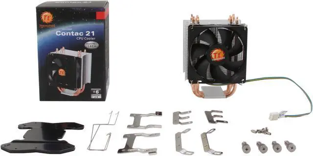 Alt view image 6 of 6 - Thermaltake CLP0600 92mm Contact 21 CPU Cooler