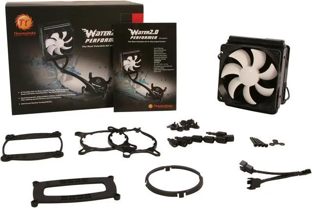 Alt view image 5 of 5 - Thermaltake WATER2.0 Performer Closed-Loop All In One Liquid CPU Cooler Dual 120mm PWM Fans 120x25mm CLW0215