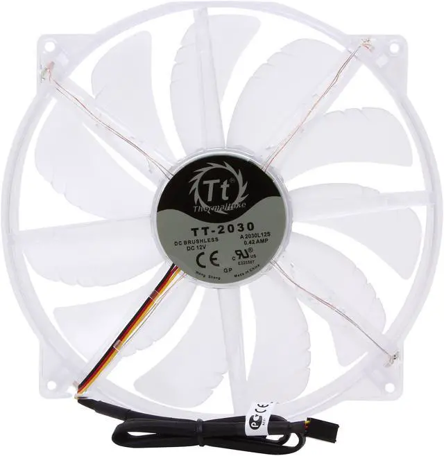 Alt view image 3 of 4 - Thermaltake CL-F016-PL20BU-A 200 mm Blue LED Pure Series Quiet High Airflow Case Fan