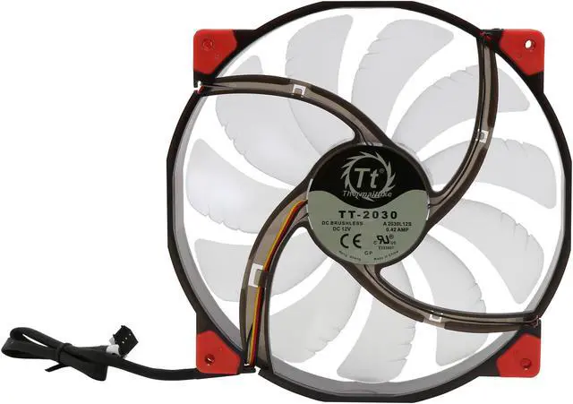Alt view image 4 of 5 - Thermaltake CL-F025-PL20RE-A 200mm Luna 20 Series RED LED High Airflow Case Fan