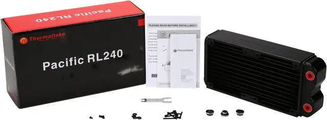 Alt view image 7 of 19 - Thermaltake Pacific CL-W063-CA00BL-A DIY LCS RL240 Water Cooling Kit