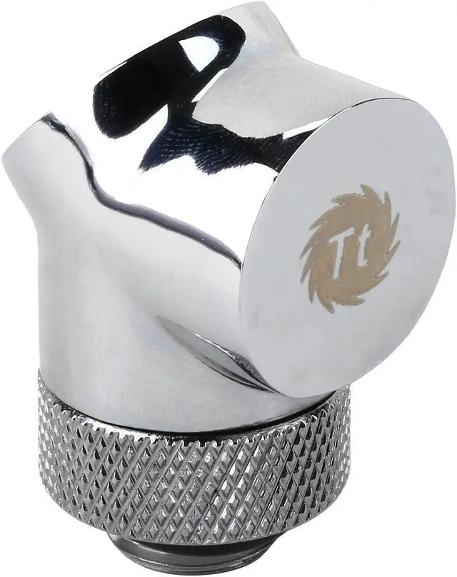 Alt view image 3 of 4 - Thermaltake CL-W051-CU00SL-A Pacific DIY LCS Chrome G1/4 45 Degree Adapter Fitting