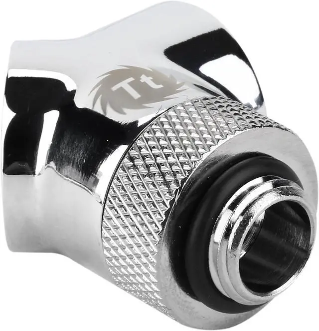 Alt view image 3 of 4 - Thermaltake Pacific CL-W053-CU00SL-A Pacific DIY LCS Chrome G1/4 45 & 90 Degree Adapter Fitting