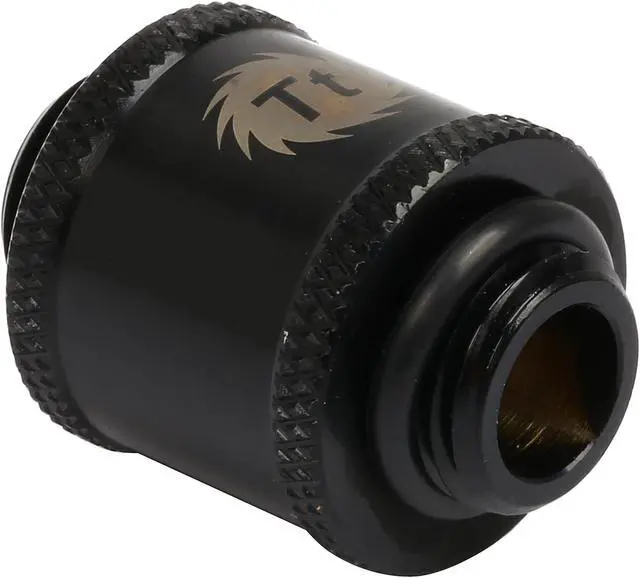 Alt view image 2 of 3 - Thermaltake CL-W043-CU00BL-A Pacific DIY LCS Black G1/4 Male to Male 20mm Extender Fitting