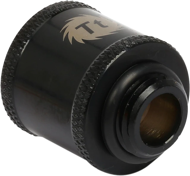 Alt view image 2 of 3 - Thermaltake Pacific CL-W046-CU00BL-A Pacific DIY LCS Black G1/4 Female to Male 20mm Extender Fitting