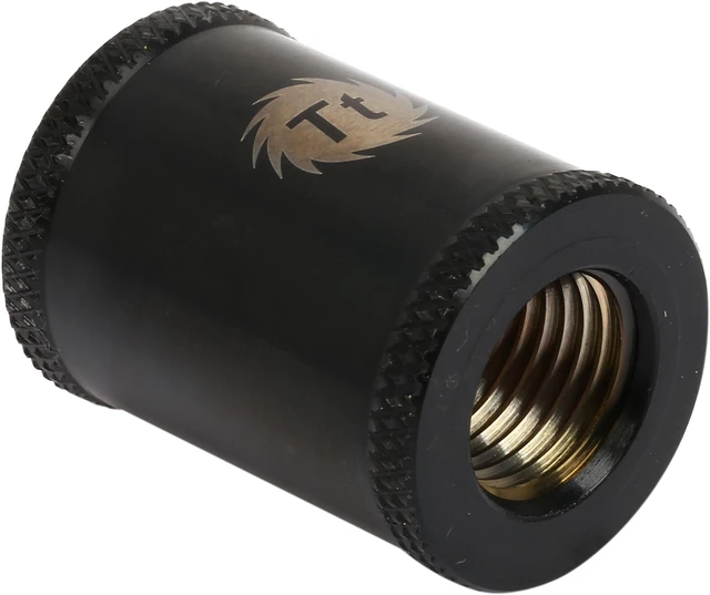 Alt view image 2 of 3 - Thermaltake CL-W050-CU00BL-A Pacific DIY LCS Black G1/4 Female to Female 30mm Extender Fitting