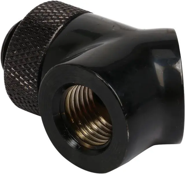Alt view image 2 of 4 - Thermaltake Pacific CL-W052-CU00BL-A Pacific DIY LCS Black G1/4 90 Degree Adapter Fitting