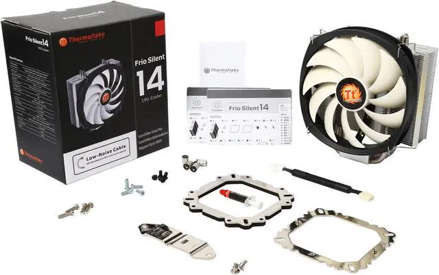 Alt view image 8 of 8 - Thermaltake Frio Silent 14 165W Intel/AMD 140mm CPU Cooler CL-P002-AL14BL-B