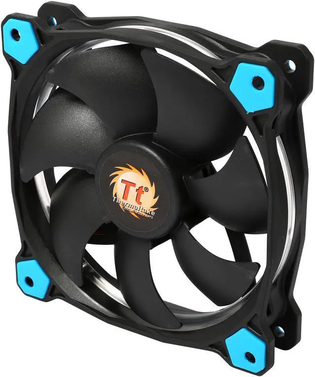 Alt view image 2 of 5 - Thermaltake Riing 12 Series High Static Pressure 120mm Circular Blue LED Ring Case/Radiator Fan CL-F038-PL12BU-A