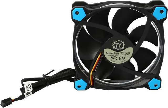 Alt view image 4 of 5 - Thermaltake Riing 12 Series High Static Pressure 120mm Circular Blue LED Ring Case/Radiator Fan CL-F038-PL12BU-A