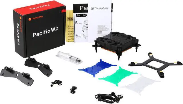 Alt view image 7 of 7 - Thermaltake Pacific CL-W027-CU00BL-A DIY LCS W2 Copper CPU Water Block