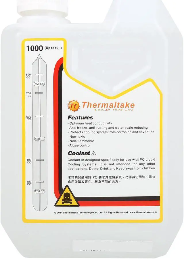 Alt view image 2 of 4 - Thermaltake Pacific CL-W020-OS00TR-A DIY LCS Coolant Transparent (Clear)