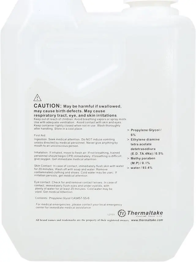 Alt view image 3 of 4 - Thermaltake Pacific CL-W020-OS00TR-A DIY LCS Coolant Transparent (Clear)
