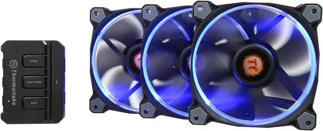 Alt view image 2 of 11 - Thermaltake Riing 12 RGB Series High Static Pressure 120mm Circular RGB LED Ring Case/Radiator Fan - Triple Pack - CL-F042-PL12SW-B