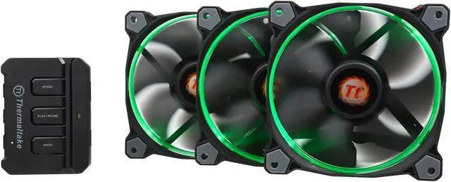 Alt view image 3 of 11 - Thermaltake Riing 12 RGB Series High Static Pressure 120mm Circular RGB LED Ring Case/Radiator Fan - Triple Pack - CL-F042-PL12SW-B