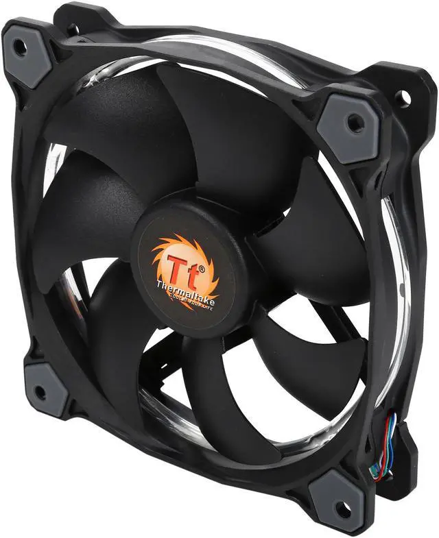 Alt view image 4 of 11 - Thermaltake Riing 12 RGB Series High Static Pressure 120mm Circular RGB LED Ring Case/Radiator Fan - Triple Pack - CL-F042-PL12SW-B
