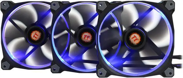 Alt view image 2 of 11 - Thermaltake Riing 14 RGB Series High Static Pressure 140mm Circular RGB LED Ring Case/Radiator Fan - Triple Pack - CL-F043-PL14SW-B