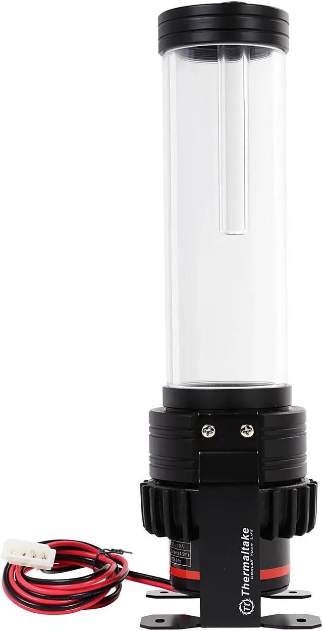Alt view image 8 of 17 - Thermaltake Pacific DIY LCS RL240 High Capacity D5 Res/Pump Hard Tube Red LED Riing Fan / Opaque Coolant Water Cooling Kit CL-W128-CA12RE-A