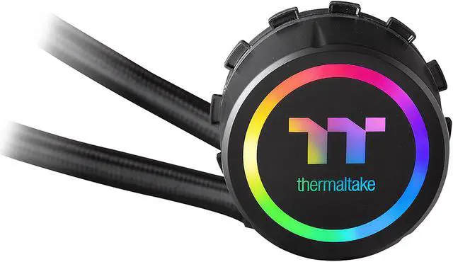 Alt view image 3 of 11 - Thermaltake Floe AIO Riing RGB 280 TT Premium Edition PWM TR4 LGA2066 Ready Liquid Cooling System CL-W167-PL14SW-A LGA 1700 Compatible