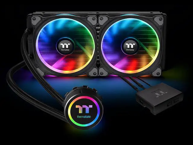 Alt view image 8 of 11 - Thermaltake Floe AIO Riing RGB 280 TT Premium Edition PWM TR4 LGA2066 Ready Liquid Cooling System CL-W167-PL14SW-A LGA 1700 Compatible