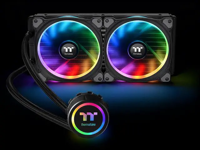 Alt view image 9 of 11 - Thermaltake Floe AIO Riing RGB 280 TT Premium Edition PWM TR4 LGA2066 Ready Liquid Cooling System CL-W167-PL14SW-A LGA 1700 Compatible