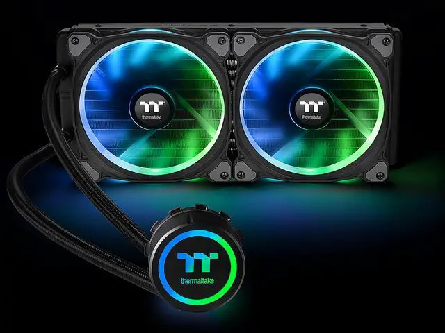 Alt view image 10 of 11 - Thermaltake Floe AIO Riing RGB 280 TT Premium Edition PWM TR4 LGA2066 Ready Liquid Cooling System CL-W167-PL14SW-A LGA 1700 Compatible