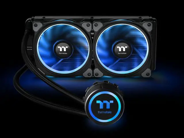 Alt view image 7 of 8 - Thermaltake Floe AIO Riing RGB 240 TT Premium Edition PWM TR4 LGA2066 Ready Liquid Cooling System CL-W157-PL12SW-A LGA 1700 Compatible