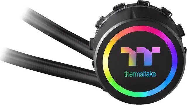 Alt view image 2 of 8 - Thermaltake Floe AIO Riing RGB 240 TT Premium Edition PWM TR4 LGA2066 Ready Liquid Cooling System CL-W157-PL12SW-A LGA 1700 Compatible