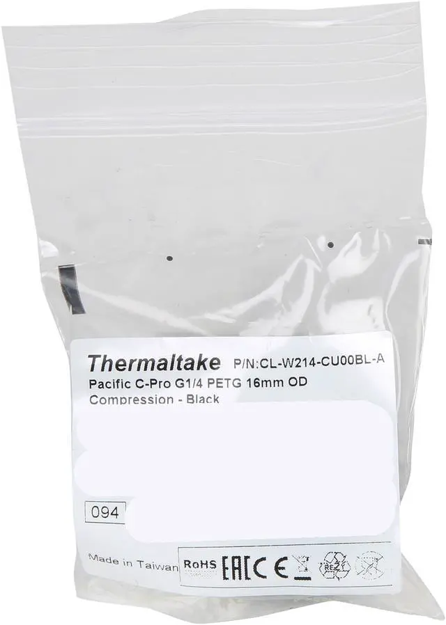 Alt view image 4 of 4 - Thermaltake CL-W214-CU00BL-A Pacific C-PRO G1/4 PETG Tube 16mm OD Compression - Black