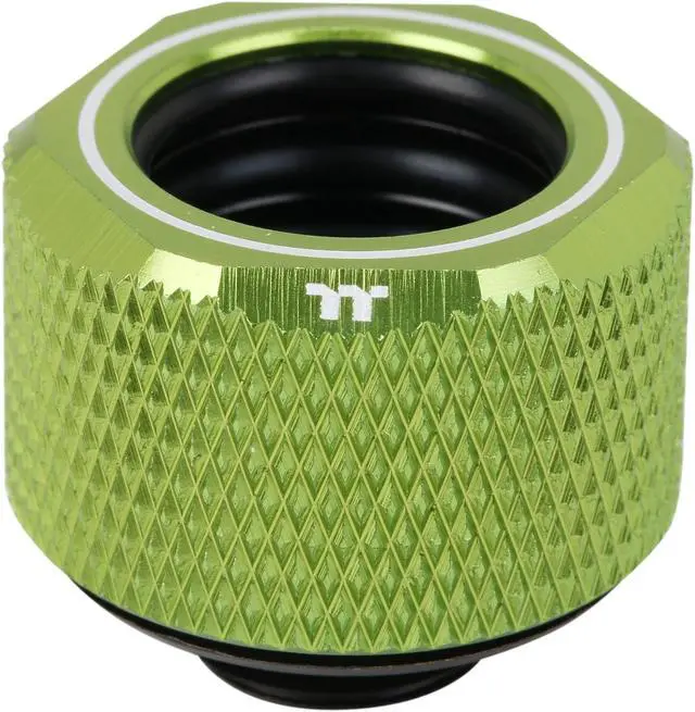 Alt view image 2 of 5 - Thermaltake Pacific Green 4 Build-in O-Rings C-Pro G1/4 PETG 16mm OD Compression Fitting 6 Pack CL-W212-CU00GR-B