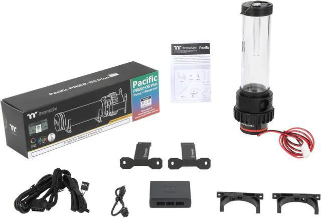 Alt view image 7 of 13 - Thermaltake PR22-D5 Plus, 300ml, RBG Software Enabled (TT RGB Plus/Alexa/Razer Chroma), 5-Speed D5 Pump/Reservoir Combo CL-W187-PL00SW-A