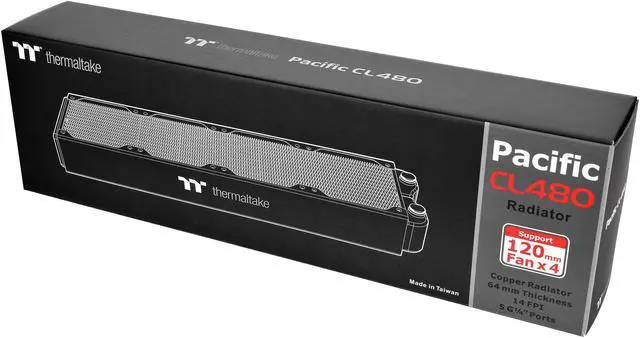 Alt view image 6 of 8 - Thermaltake CL480, 64mm Thick 480mm Long, High-Density Fins, Triple-Row, Copper Radiator CL-W192-CU00BL-A