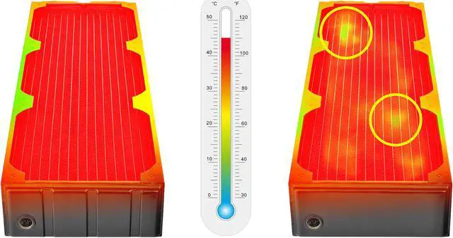 Alt view image 7 of 7 - Thermaltake CL360, 64mm Thick 360mm Long, High-Density Fins, Triple-Row, Copper Radiator CL-W191-CU00BL-A