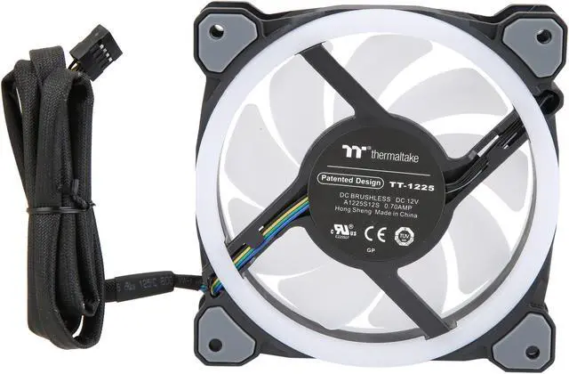 Alt view image 4 of 11 - Thermaltake Riing Trio 12 RGB Radiator Fan TT Premium Edition (3-Fan Pack) CL-F072-PL12SW-A RGB LED Case Fan