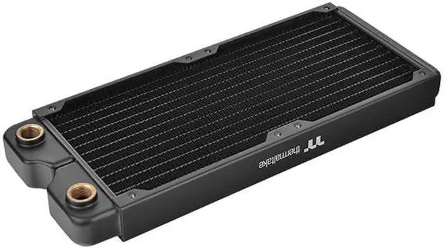 Alt view image 2 of 15 - Thermaltake C240, 27mm Thick 240mm Long, High-Density Fins, Copper Tubes Copper Radiator CL-W227-CU00BL-A