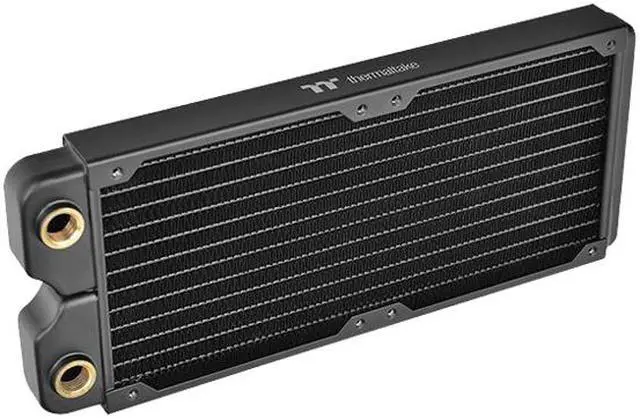 Alt view image 3 of 15 - Thermaltake C240, 27mm Thick 240mm Long, High-Density Fins, Copper Tubes Copper Radiator CL-W227-CU00BL-A