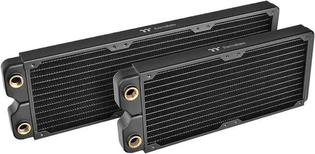 Alt view image 9 of 15 - Thermaltake C240, 27mm Thick 240mm Long, High-Density Fins, Copper Tubes Copper Radiator CL-W227-CU00BL-A