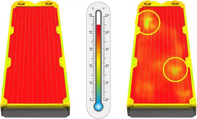 Alt view image 15 of 15 - Thermaltake C240, 27mm Thick 240mm Long, High-Density Fins, Copper Tubes Copper Radiator CL-W227-CU00BL-A