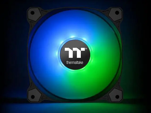 Alt view image 4 of 17 - Thermaltake Pure 12 ARGB 5V Motherboard Sync/Analog Controller TT Premium Edition 16.8 Million Colors 9 Addressable LEDs 120mm Hydraulic Bearing PWM Case/Radiator Fan, (3-Fan Pack) CL-F079-PL12SW-A