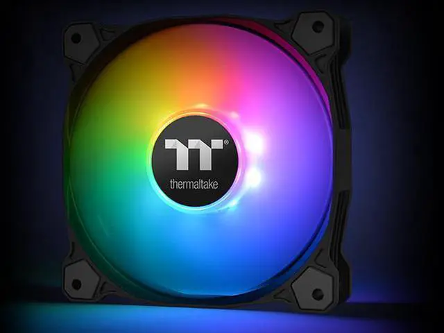 Alt view image 6 of 17 - Thermaltake Pure 12 ARGB 5V Motherboard Sync/Analog Controller TT Premium Edition 16.8 Million Colors 9 Addressable LEDs 120mm Hydraulic Bearing PWM Case/Radiator Fan, (3-Fan Pack) CL-F079-PL12SW-A