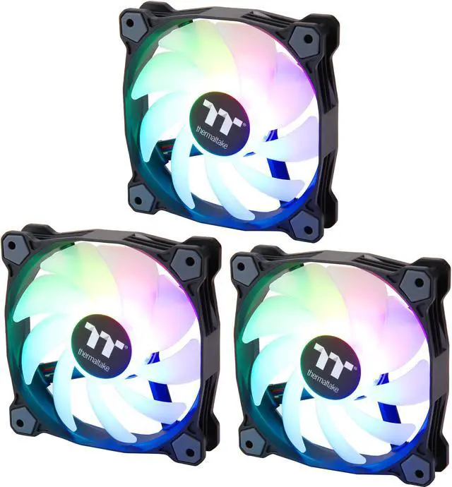 Alt view image 13 of 17 - Thermaltake Pure 12 ARGB 5V Motherboard Sync/Analog Controller TT Premium Edition 16.8 Million Colors 9 Addressable LEDs 120mm Hydraulic Bearing PWM Case/Radiator Fan, (3-Fan Pack) CL-F079-PL12SW-A