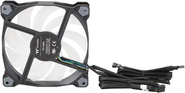 Alt view image 4 of 16 - Thermaltake Pure 14 ARGB 5V Motherboard Sync/Analog Controller TT Premium Edition 16.8 Million Colors 9 Addressable LEDs 140mm Hydraulic Bearing PWM Case/Radiator Fan, 3 Pack CL-F080-PL14SW-A