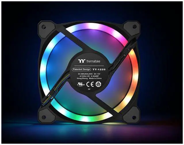 Alt view image 8 of 11 - Thermaltake Riing Duo 12 RGB Radiator Fan TT Premium Edition (3-Fan Pack) CL-F073-PL12SW-A RGB LED Case Fan