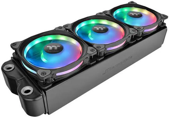 Alt view image 2 of 11 - Thermaltake Riing Duo 14 LED RGB Radiator Fan TT Premium Edition (3-Fan Pack) CL-F078-PL14SW-A 140mm RGB LED Case Fan