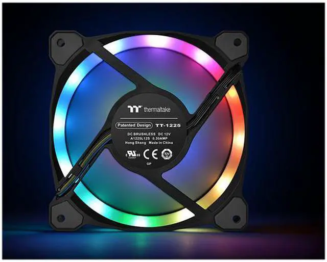 Alt view image 8 of 11 - Thermaltake Riing Duo 14 LED RGB Radiator Fan TT Premium Edition (3-Fan Pack) CL-F078-PL14SW-A 140mm RGB LED Case Fan