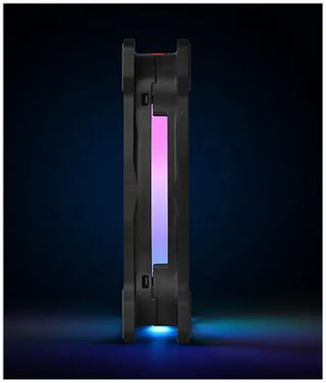 Alt view image 9 of 11 - Thermaltake Riing Duo 14 LED RGB Radiator Fan TT Premium Edition (3-Fan Pack) CL-F078-PL14SW-A 140mm RGB LED Case Fan