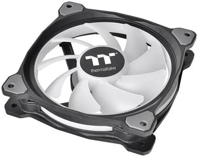 Alt view image 3 of 11 - Thermaltake Riing Duo 14 LED RGB Radiator Fan TT Premium Edition (3-Fan Pack) CL-F078-PL14SW-A 140mm RGB LED Case Fan