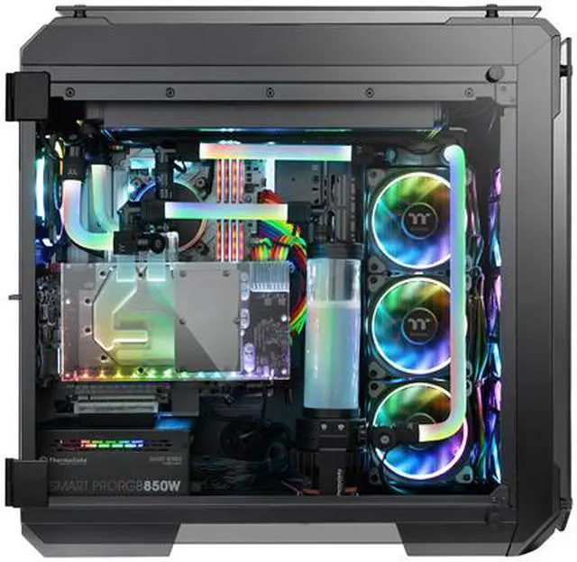 Alt view image 8 of 11 - Thermaltake RGB Plus 6-Pack RGB Fitting, RBG Software Enabled (TT RGB Plus/Alexa/Razer Chroma), designed for PETG Tube with OD 16mm (5/8") x ID 12mm (1/2"), CL-W185-CU00BL-A